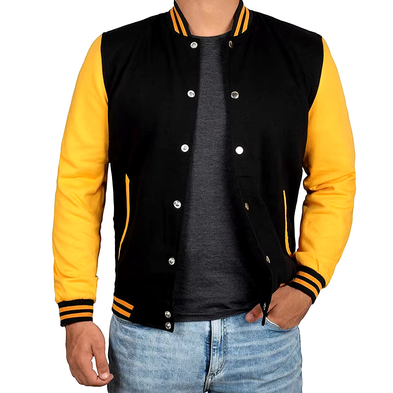 Men'S Varsity Jackets - High School Baseball Letterman Bomber Jacket Man