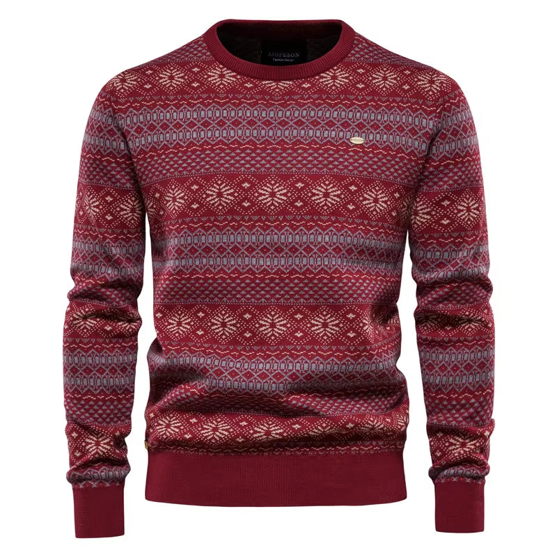 Spliced Cotton Sweater Men Casual O-Neck High Quality Pullover Knitted Sweaters Male New Winter Brand Mens Sweaters