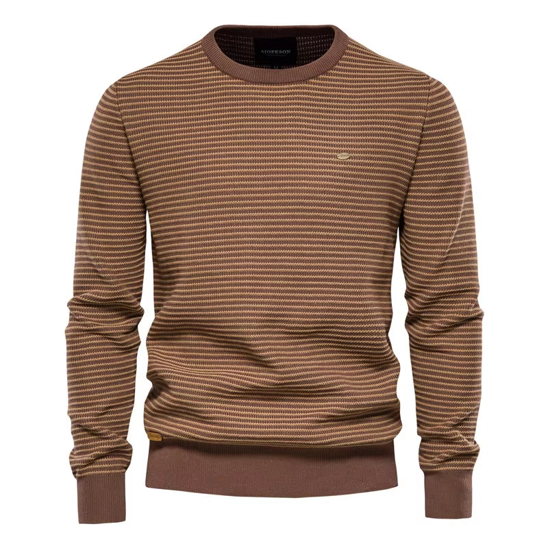 Spliced Cotton Sweater Men Casual O-Neck High Quality Pullover Knitted Sweaters Male New Winter Brand Mens Sweaters