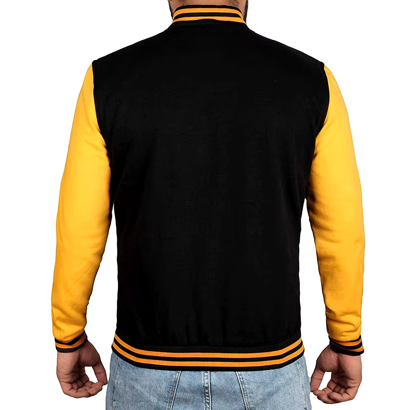 Men'S Varsity Jackets - High School Baseball Letterman Bomber Jacket Man