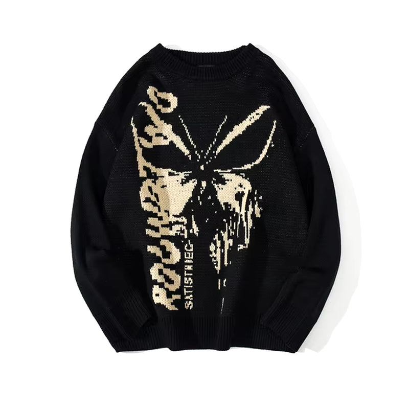 Hip Hop Knitwear Mens Women'S Sweaters 2020 Harajuku Fashion Butterfly Male Loose Tops Casual Streetwear Pullover Sweaters