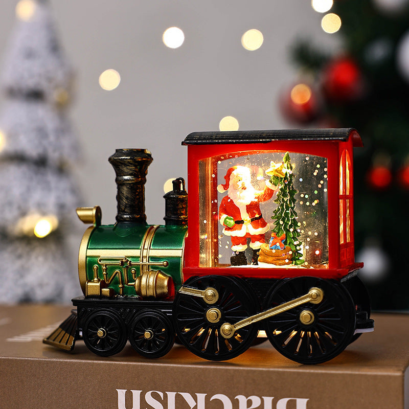 Christmas Gift Train Decoration Small Night Lamp