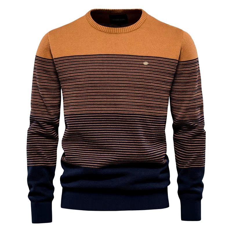 Spliced Cotton Sweater Men Casual O-Neck High Quality Pullover Knitted Sweaters Male New Winter Brand Mens Sweaters